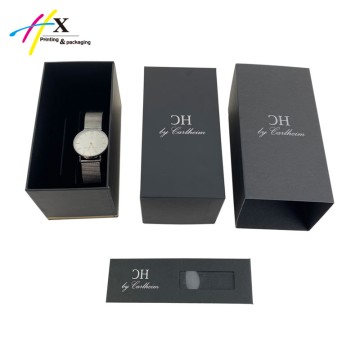 drawer design cardboard paper watch box with custom logo