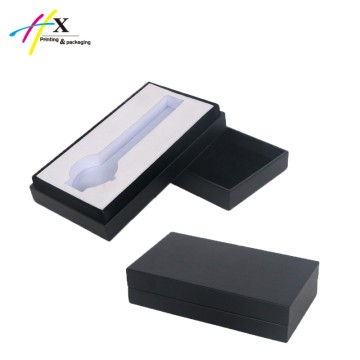 flat design paper single watch box with custom insert