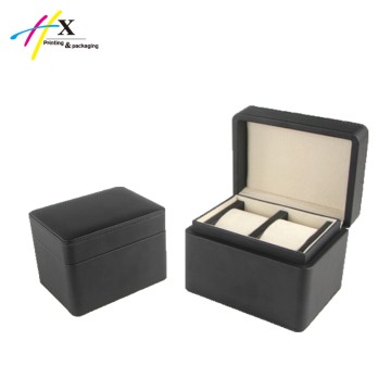 Black Double Watch Box