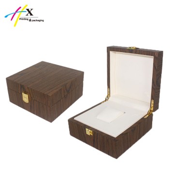 lockable vintage wooden watch display box