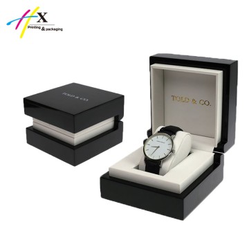 luxury matte black wooden box single watch box