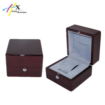 high glossy finishing wood watch box with lock