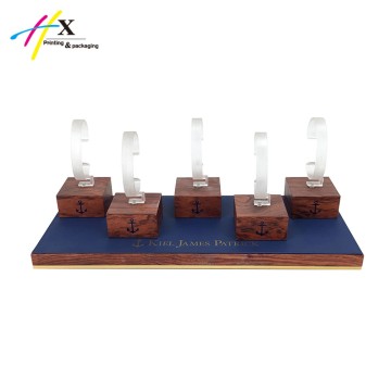 custom design natural wood grain watch display