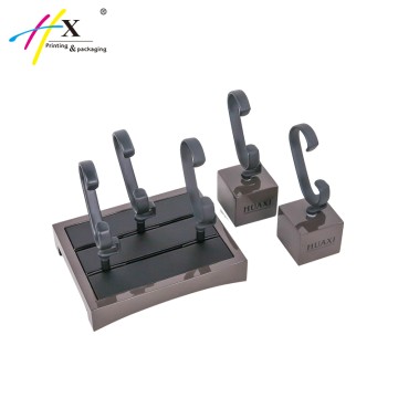 dark brown glossy finishing watch display stand