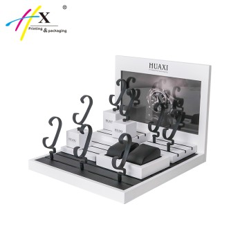 MDF watch and jewelry display with PU leather lining