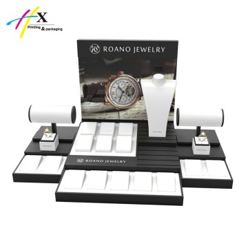custom design black matte finish jewelry and watch display