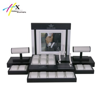 custom design watch and jewelry display with brand logo 