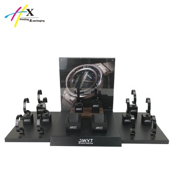 OEM acrylic back black matte finish watch display 
