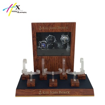 unique custom design natural wood grain watch display