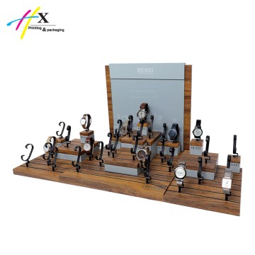 OEM brown wood grain watch display