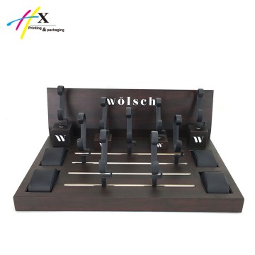 MDF matte finish watch pen and cufflink watch display oem