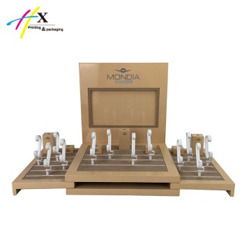 black and white high end wood watch display stand oem