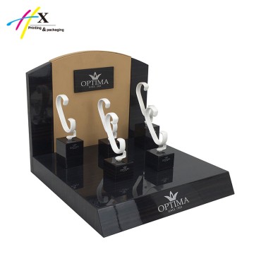 MDF wood grain glossy finish watch display
