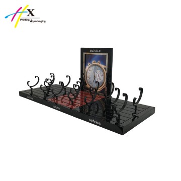 acrylic back glossy finish black watch display stand