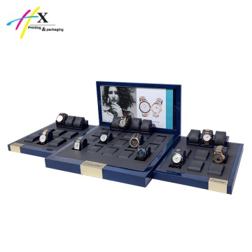 metal plate logo glossy finish pillows holder watch display