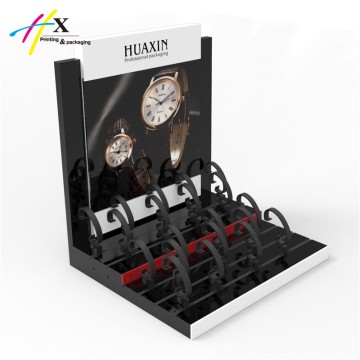 small size black high glossy finishing watch display stand  