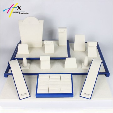 microfiber white and blue jewellery display stand 500*447*50(h)mm