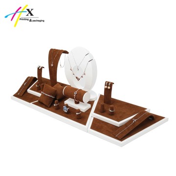 white and brown jewelry display can be Customized-JZ549 