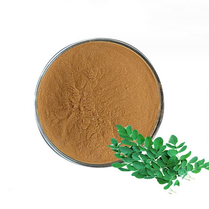 Натуральный и полезный порошок из листьев зеленого растения Moringa oleifera