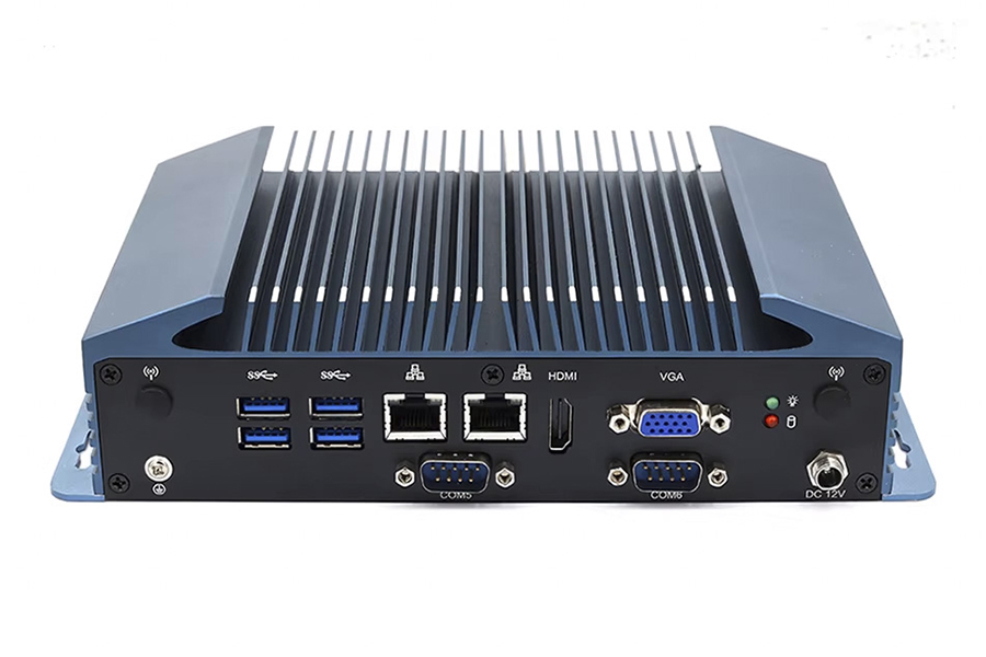 Fanless X86 Industrial Mini PC, Wide Temperature, Expandable CPU, DDR3L RAM, Dual LAN Multi Serial GPIO IO Industrial Computer