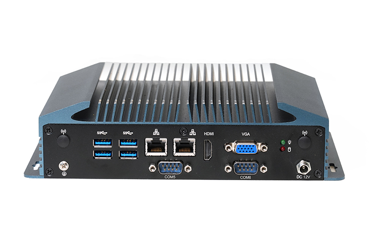 Fanless X86 Industrial Mini PC Wide Temp Support Multi-Core CPU Up to 32GB DDR4 Rich Serial Dual LAN IO Ports