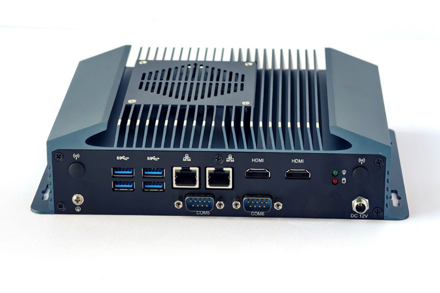 X86 Fan-Cooled Industrial Mini PC, -40~70℃ Wide Temp, Ultra CPU, 64GB DDR4, Multi Serial & Gigabit Ethernet Ports