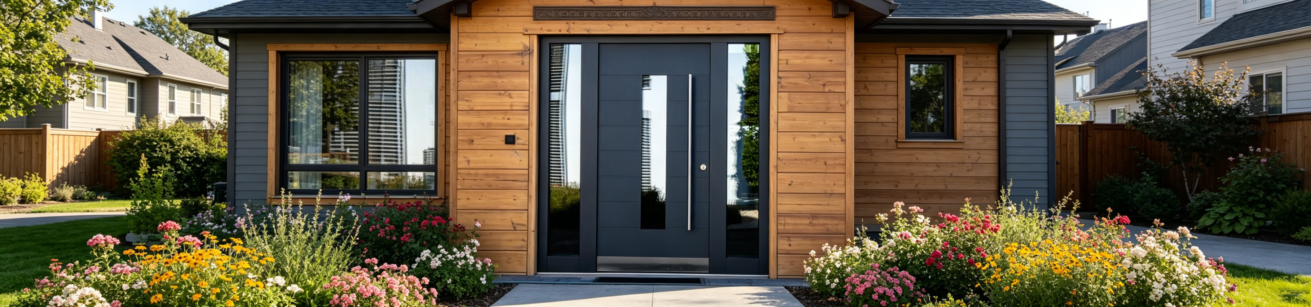 Modern Impact Resistant Aluminum Entrance Doors for House
