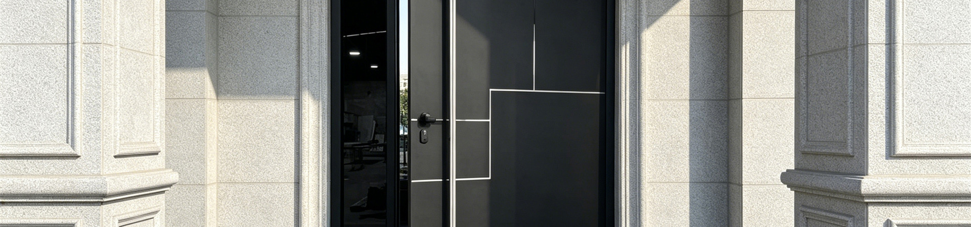 Custom Stainless Steel Single Door | Modern Safety Entrance Door - DERCHI