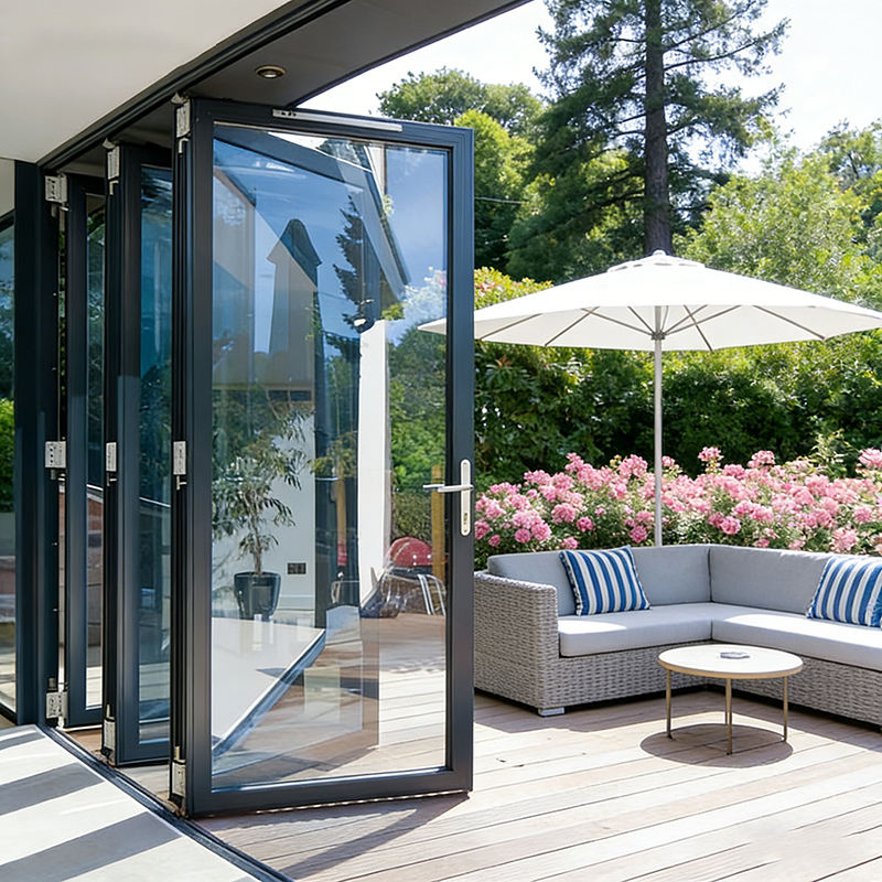 DERCHI USA Modern Energy Saving Aluminum Bi-Fold Doors