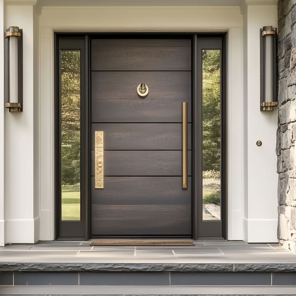 Aluminum Double Glazed Pivot Door | Big Size Glass Front Entry - DERCHI