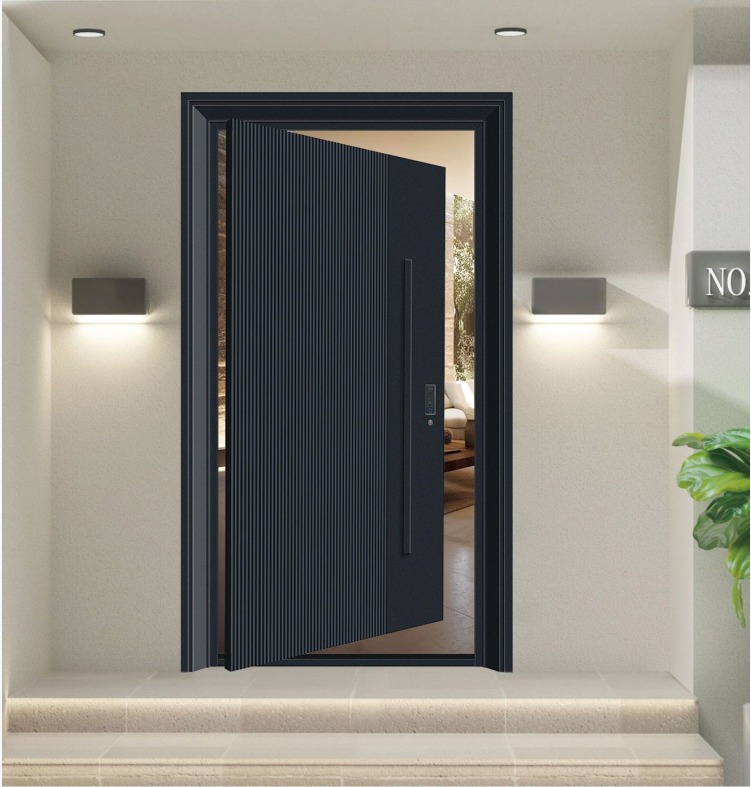 Engraved Aluminum Entry Door