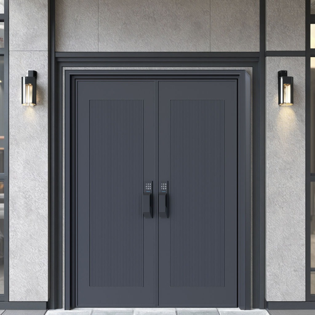 Fireproof Pivot Security Door | Fire-Rated Steel Apartment Door - DERCHI