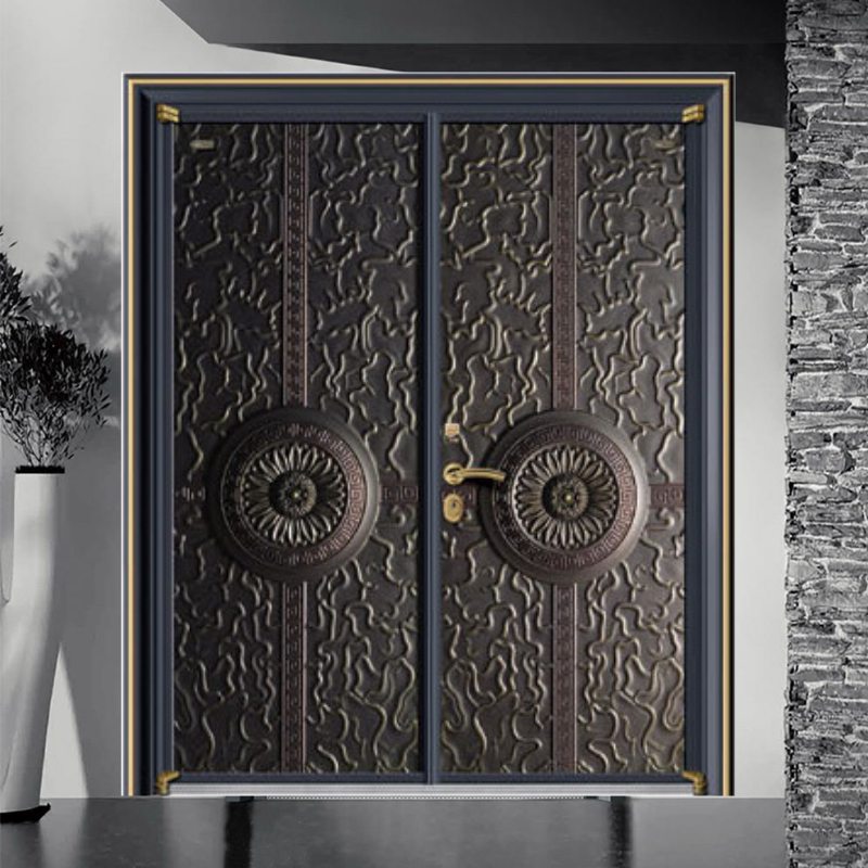 German Cast Aluminum Armour Door | Luxury Royal Security Steel Entrance