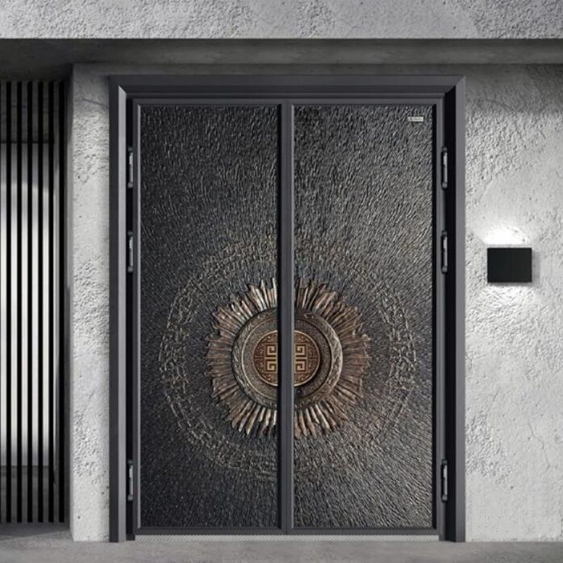 Luxury UK Royal Style Armored Door  Cast Aluminum Bulletproof Entry Door