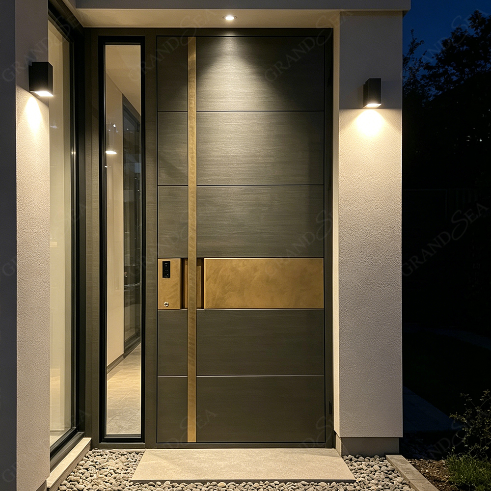 Modern Stainless Steel Pivot Door with Long Handle Costa Rica