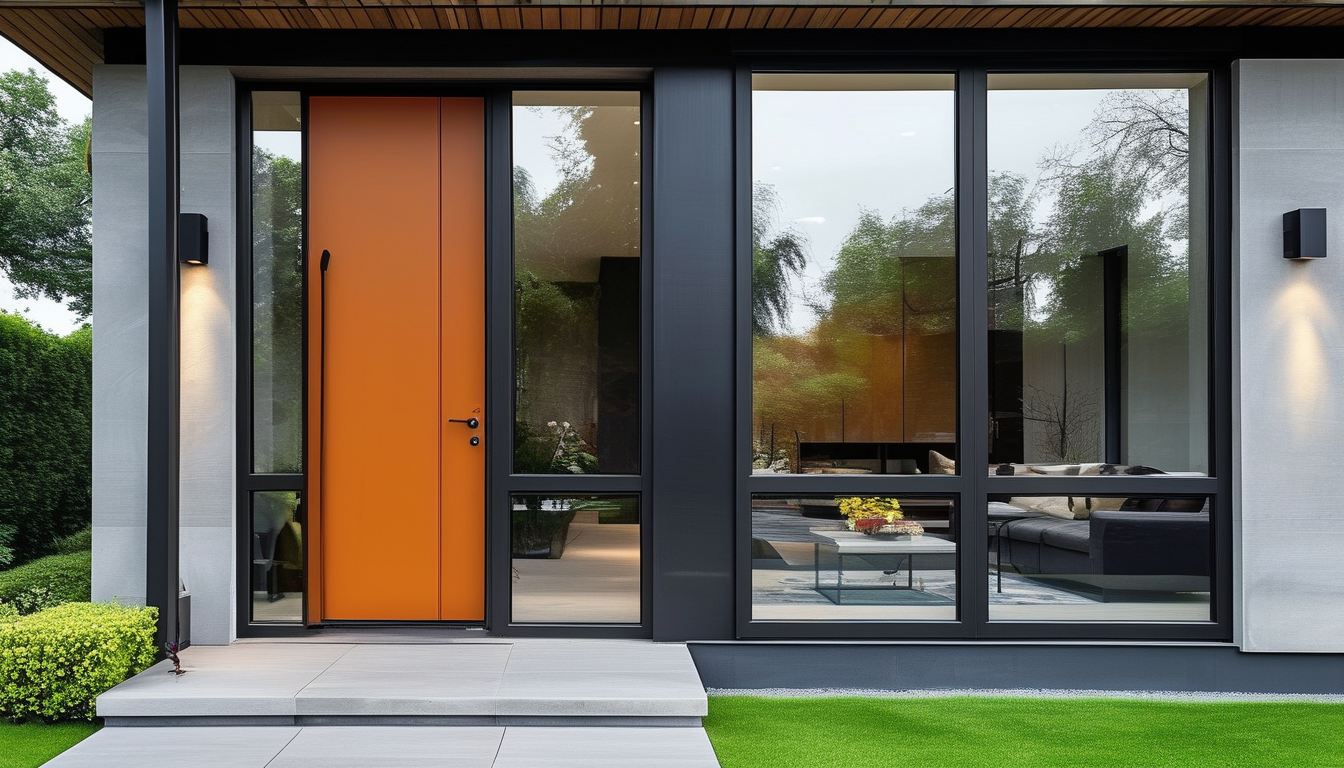 Insulated Aluminum Front Door For Family Houses