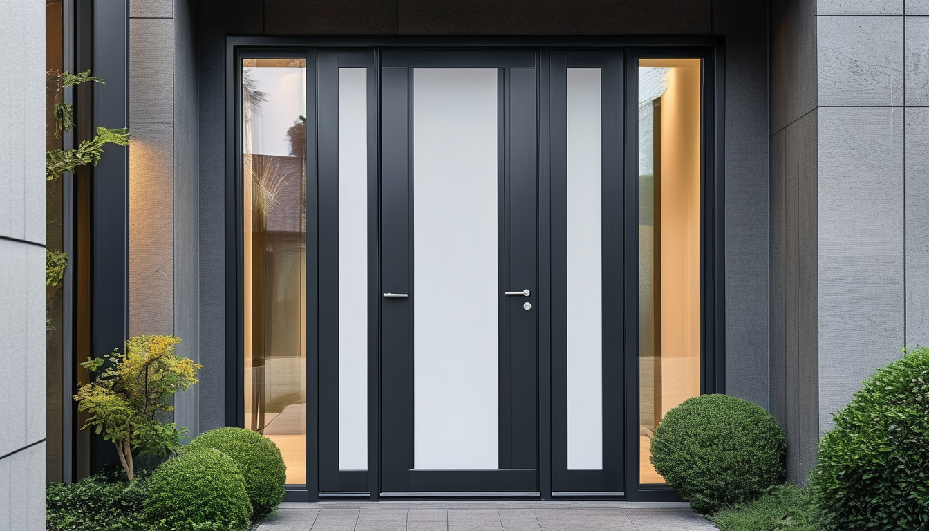 Insulated Aluminum Front Door For Residential Buildings