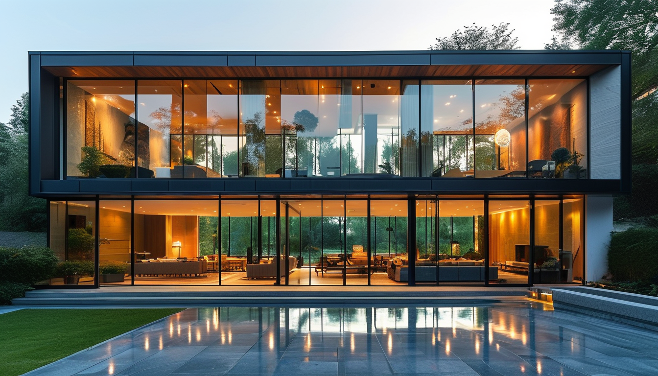 Glass Entry Door For Residential Buildings