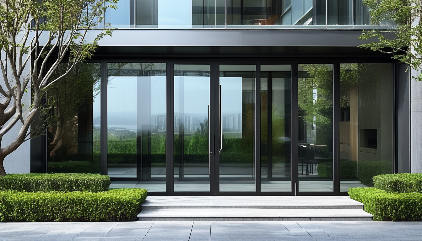 Aluminum Glass Entry Door For Apartment Buildings