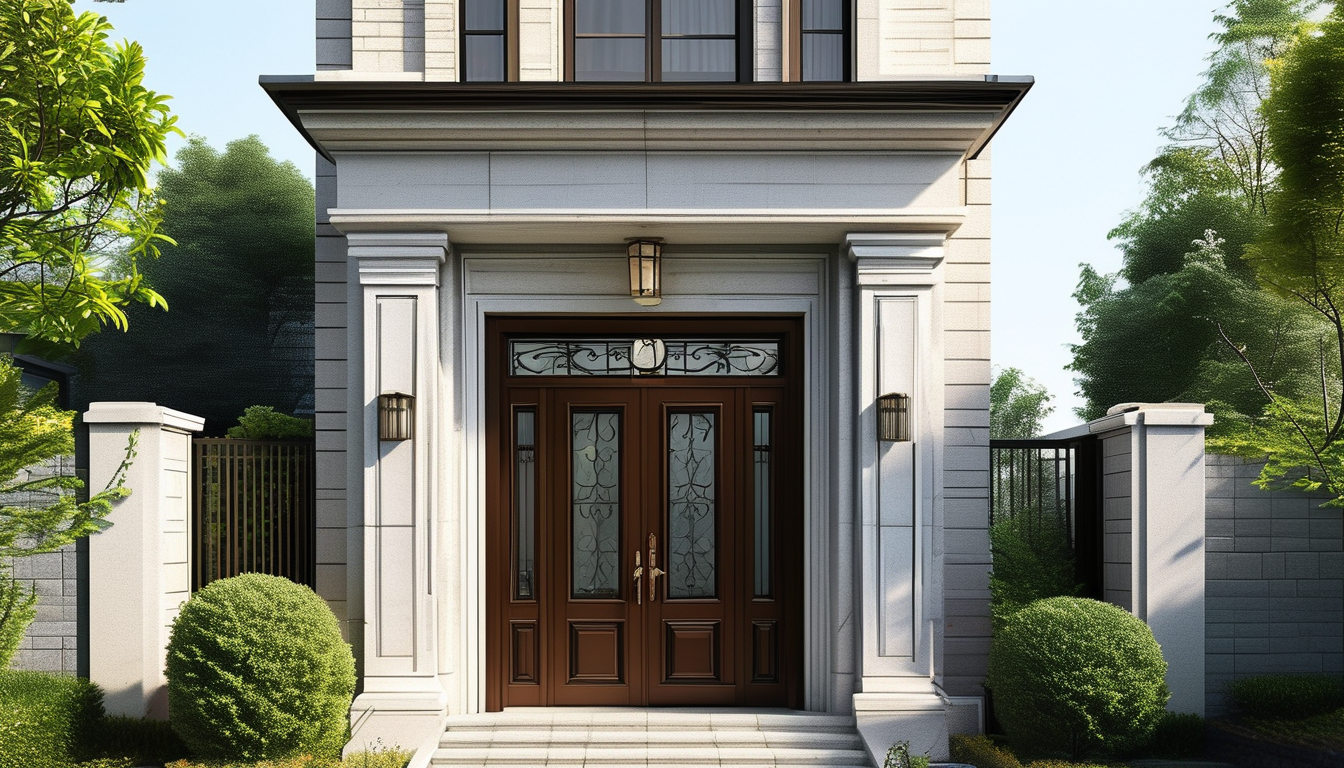 Wind Resistant Entry Door For Townhouses