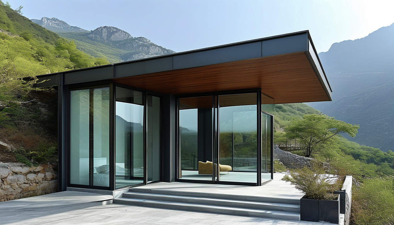 Aluminium Entry Door For Mountain Houses
