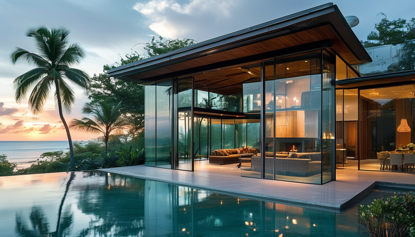 Glass Entry Door For Vacation Homes