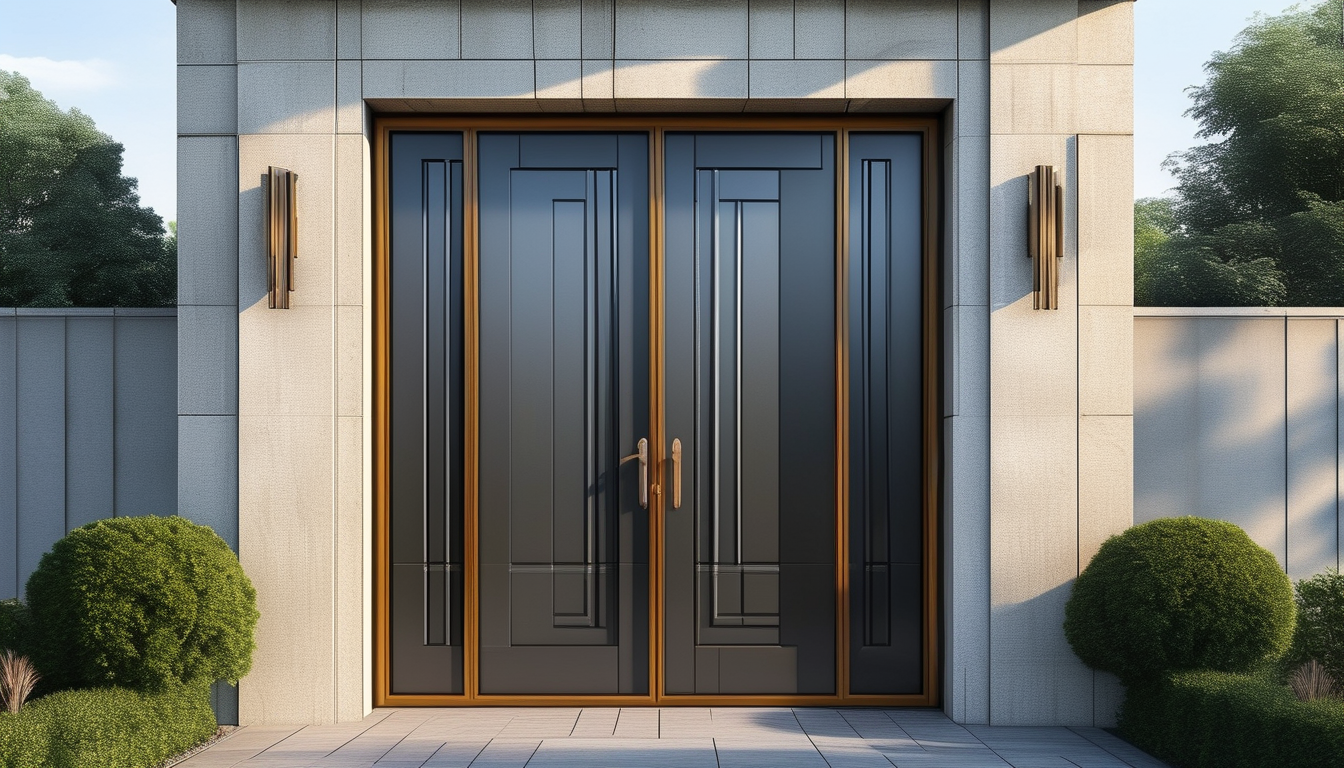 Insulated Aluminum Front Door For Real Estate Projects