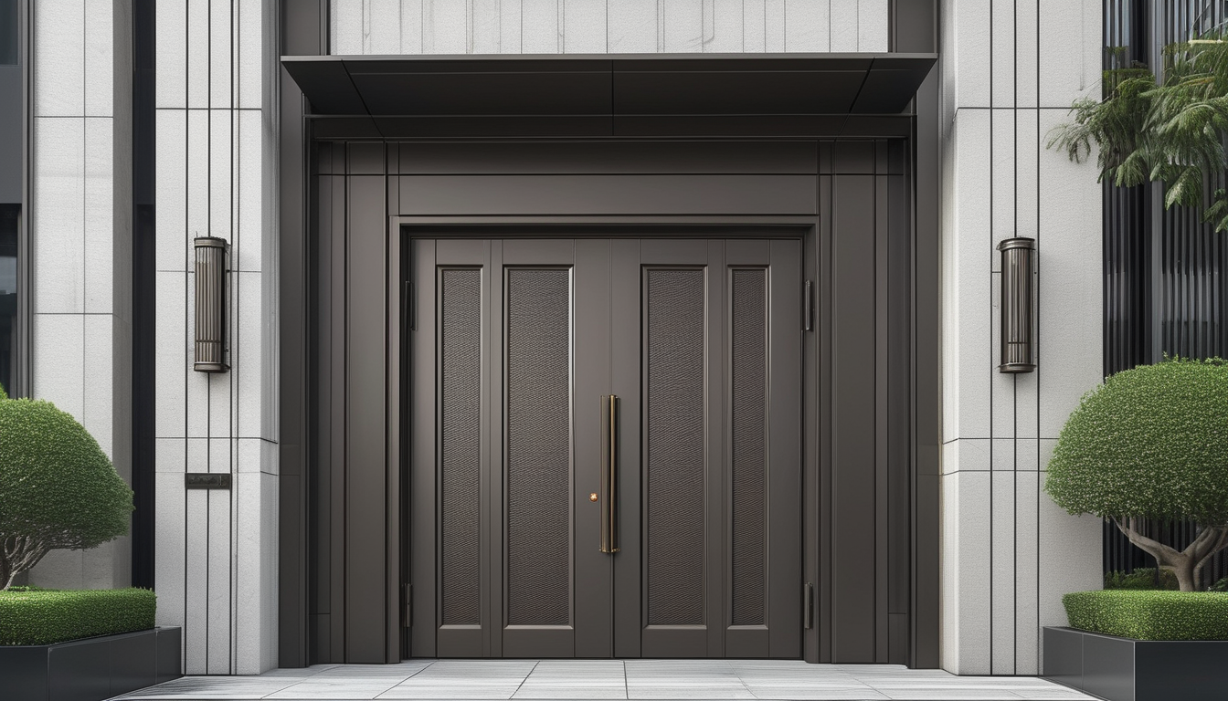 Aluminium Entry Door For Commercial Buildings