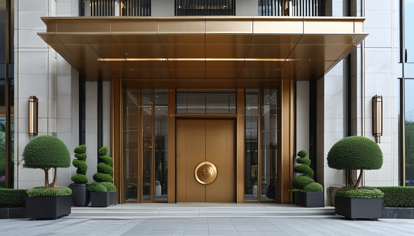 Modern Luxury Entry Door For Commercial Buildings