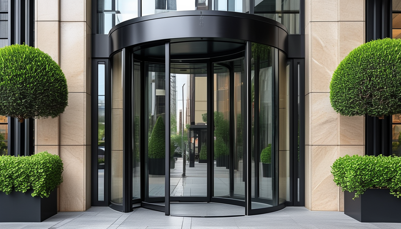 Pivot Front Door For Commercial Buildings