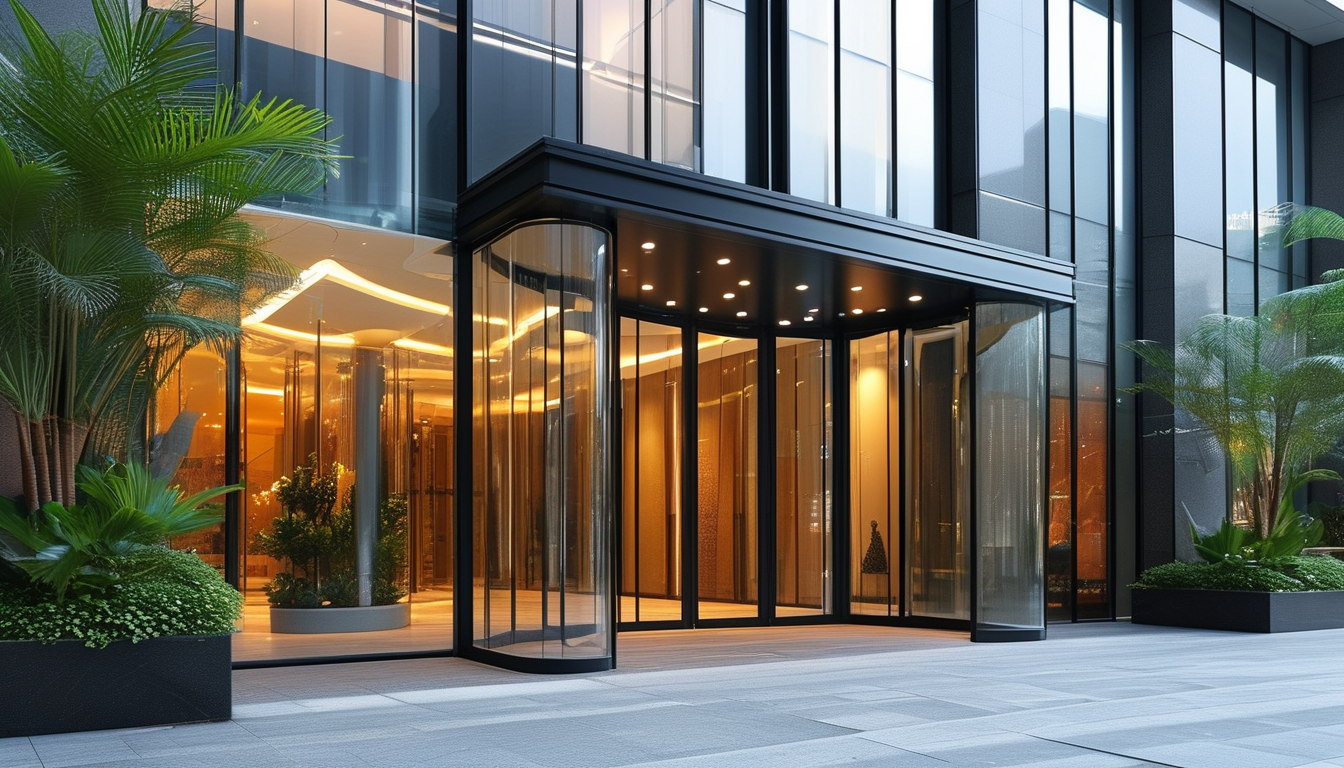 Glass Entry Door For Commercial Buildings