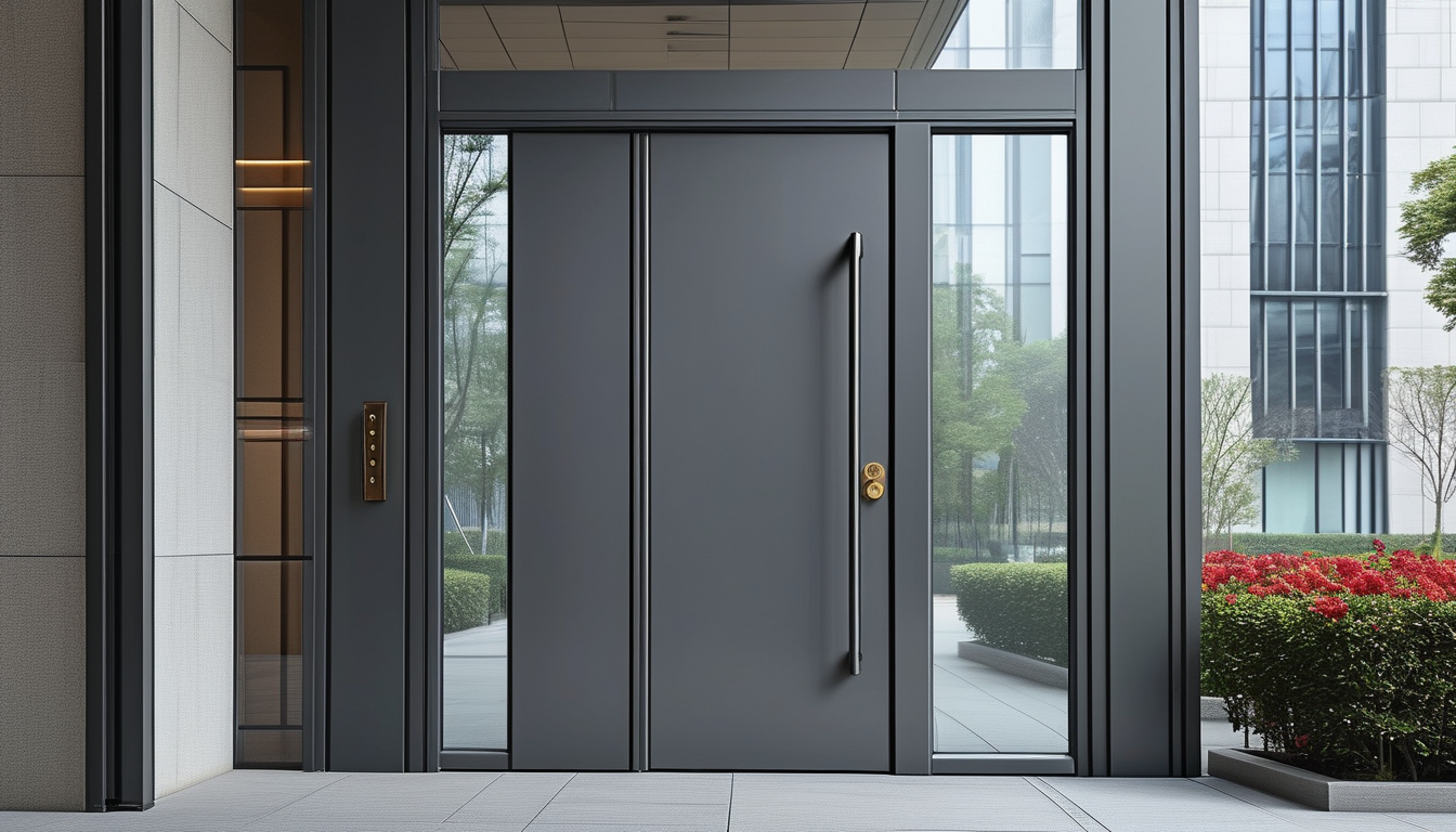 Aluminum Security Door For Office Buildings