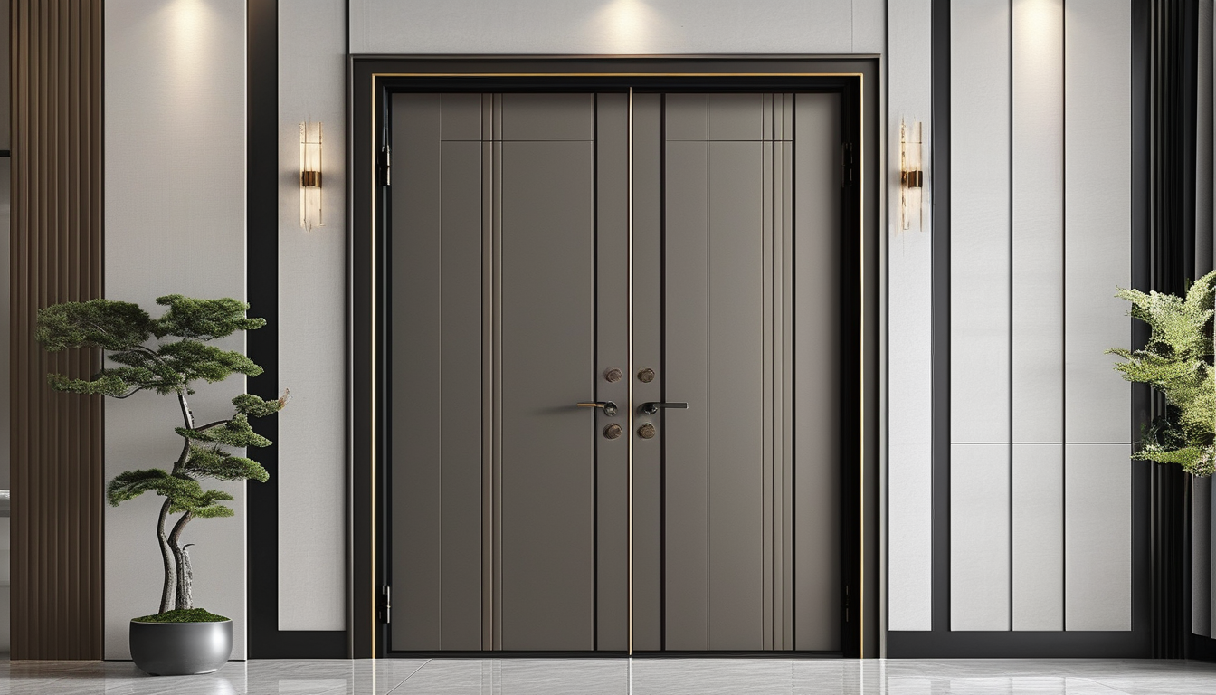 Aluminium Entry Door For Showrooms