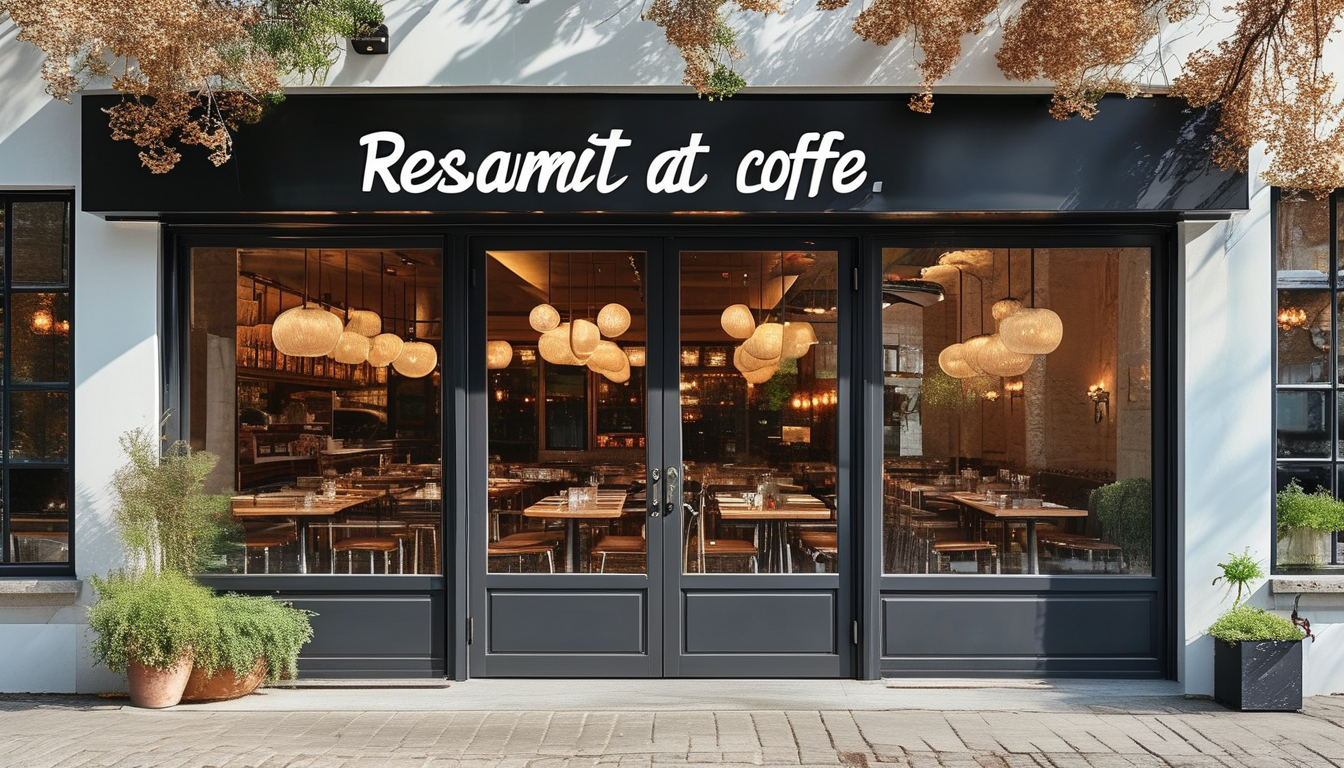 Aluminum Exterior Door For Restaurants & Cafes
